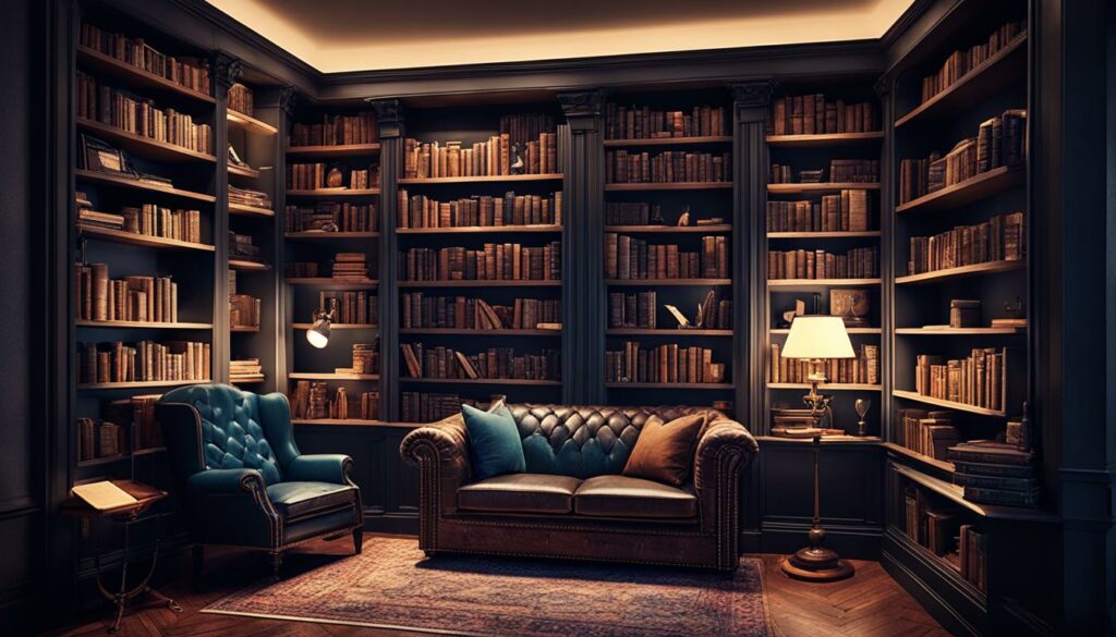 bookshelf styling and literary-inspired home decor